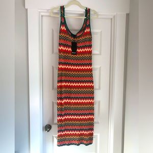 Nasty Gal Stripe Knitted Midi Dress w/ Tags